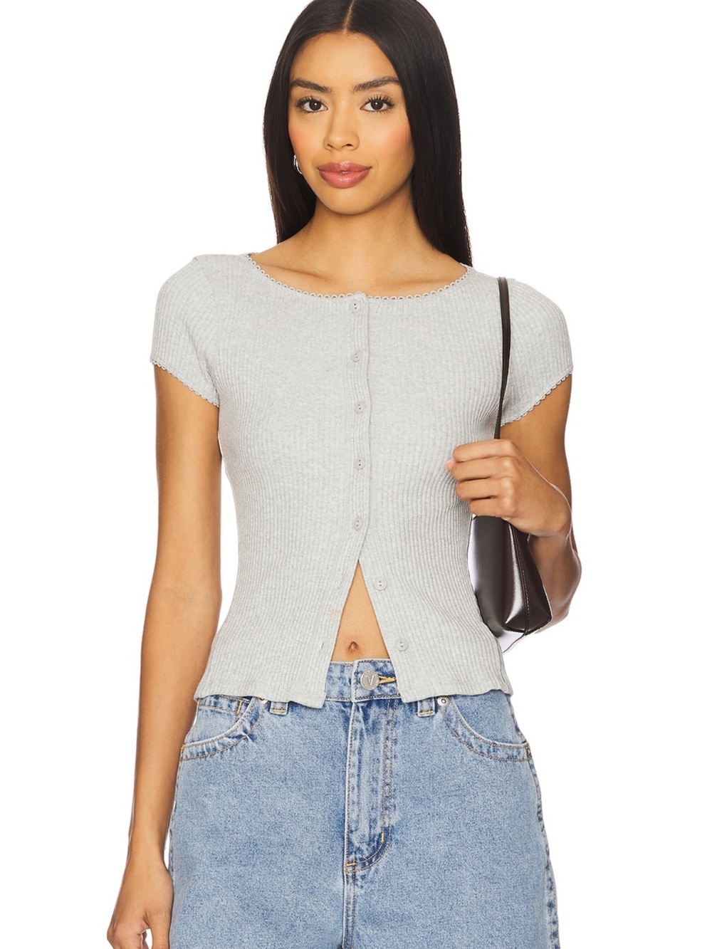 Free People Most Wanted Cardi in Heather Grey